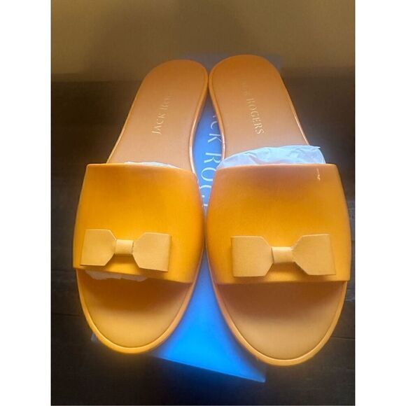 Jack Rogers Mango Patricia Bow Jelly Slide Sandals Sz 10 BNIB yellow - Picture 4 of 10
